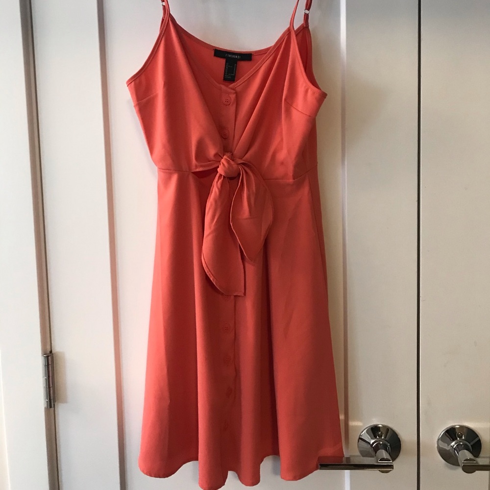 Salmon coloured Forever 21 dress- never warn!